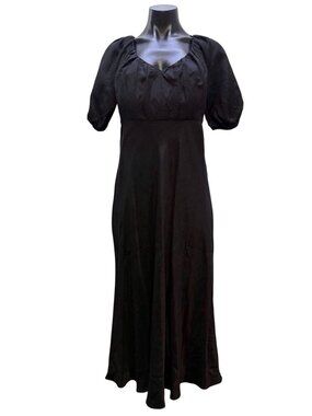 NWT Banana Republic Black Puff Sleeve Dress 2P